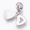 304 Stainless Steel European Dangle Charms STAS-O097-58P-2