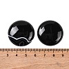 Natural Black Agate Cabochons G-B085-02A-03-3