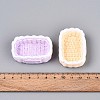 Opaque Resin Rattan Basket Display Decorations DJEW-T001-02M-4