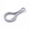 Opaque Solid Color Bulb Shaped Plastic Push Gate Snap Keychain Clasp Findings KY-R006-15-2