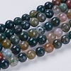 Natural Indian Agate Beads Strands X-G-G515-6mm-05-1
