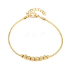201 Steel Round Beaded Bracelets BJEW-D458-06G-5