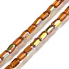 Electroplate Glass Chevron Beads Strands GLAA-Q101-02A-AB01-1