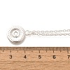 304 Stainless Steel Flat Round Coin Pendant Cable Chain Necklaces for Women LS-STAS-Z108-02S-01-5