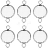 60Pcs 304 Stainless Steel Cabochon Connector Settings STAS-BBC0009-57B-7