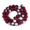 Frosted Opaque Glass Beads Strands LS-GLAA-T032-P10mm-MBB05-2