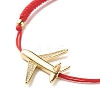 Airliner Brass Micro Pave Cubic Zirconia Airliner Link Bracelet for Teen Girl Women BJEW-JB07038-4