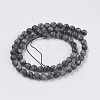 Natural Larvikite Beads Strands G-G542-6mm-27-2