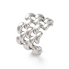 304 Stainless Steel Web Open Cuff Rings RJEW-K258-06P-2