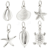 24Pcs 6 Styles Brass Pendants KK-BBC0022-75-1