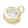 Brass Pave Clear Cubic Zirconia Pendants KK-CBA56EF-36C-G-2