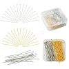 180Pcs 2 Colors Brass Ball Head Pins KK-YW0002-33-1