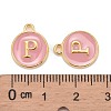 Golden Plated Alloy Enamel Charms ENAM-S118-07P-3