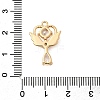 Brass Micro Pave Clear Cubic Zirconia Pendants KK-F916-34G-3