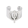 Non-Tarnish 304 Stainless Steel Circular & Rod-shaped Open Cuff Rings RJEW-C095-01P-2