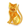 Cat Shaped Alloy Enamel Pins JEWB-Q045-03G-2