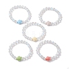 8mm Round Dyed Synthetic Moonstone Beaded Stretch Bracelets BJEW-JB10306-1