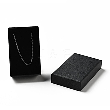 Texture Paper Necklace Gift Boxes OBOX-G016-C04-B