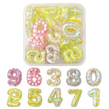 20Pcs UV Plating Transparent Acrylic Beads OACR-YW0001-58