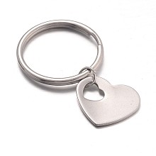 Heart Stainless Steel Keychain KEYC-JKC00060-02