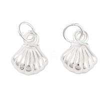 925 Sterling Silver Shell Charms with Jump Rings STER-K181-07S