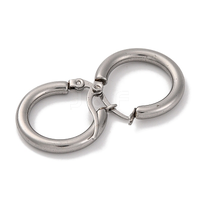 Non-Tarnish Ring 304 Stainless Steel Hoop Earrings for Women Men EJEW-B049-01A-P-1