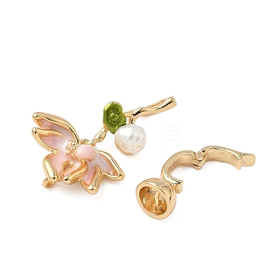 Brass Enamel Fold Over Clasps KK-S531-31G-A-1