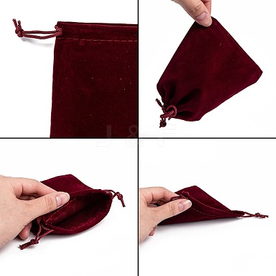 Rectangle Velvet Pouches X-TP-R002-10x12-02-1