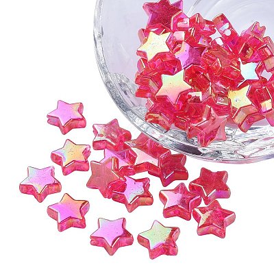 Eco-Friendly Transparent Acrylic Beads TACR-YW0001-01E-1