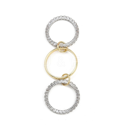 Brass Micro Pave Cubic Zirconia Finger Rings RJEW-D325-01PG-01-1