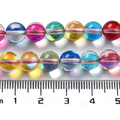 Synthetic Moonstone Beads Strands G-P528-J02-21-1