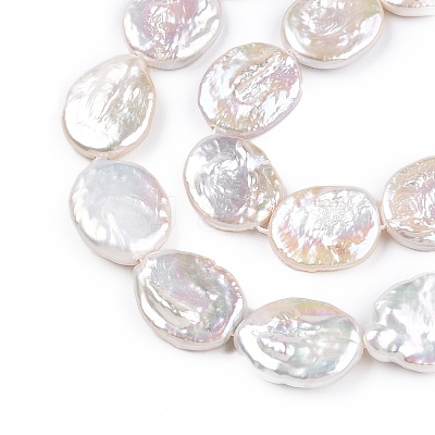 Natural Nucleated Baroque Keshi Pearl Beads Strands PEAR-S022-B-1