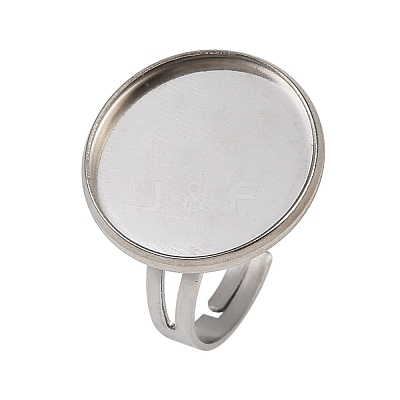 304 Stainless Steel Cuff Ring Components STAS-D372-06P-06-1