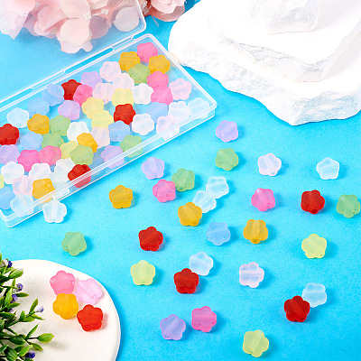 100Pcs 10 Colors Transparent Acrylic Beads TACR-TA0001-44-1