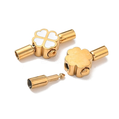 304 Stainless Steel Enamel European Clasps with Cord Ends SA-CBABC0F-09G-1