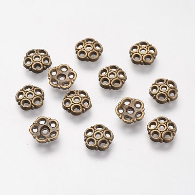 Tibetan Style Alloy Bead Caps X-MLF9832Y-NF-1