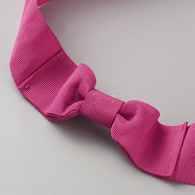 Women's Faux Suede Bowknot Stretchable Hat Band AJEW-WH0696-082K-1