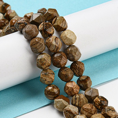 Natural Picture Jasper Beads Strands G-C085-A02-01-1