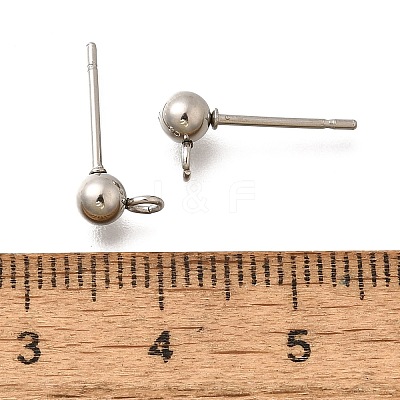 201 Stainless Steel Stud Earring Findings STAS-R156-01P-05-1
