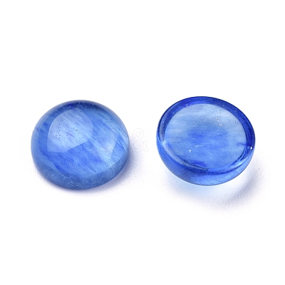 Watermelon Stone Glass Cabochons G-P393-R58-10MM-1