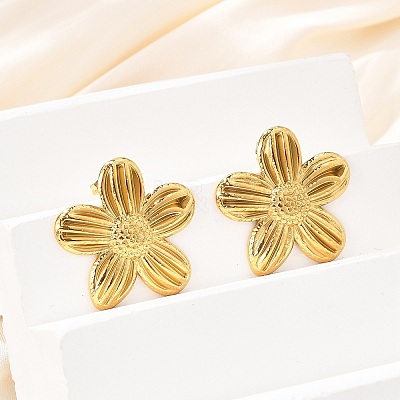 304 Stainless Steel Stud Earrings EJEW-D319-06G-1