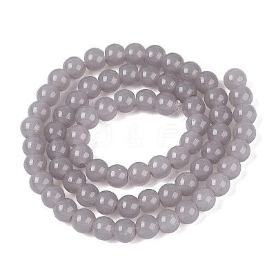 Imitation Jade Glass Beads Strands GLAA-T032-J6mm-10-1