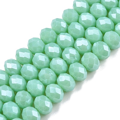 Electroplate Glass Beads Strands EGLA-A044-P6mm-A14-1