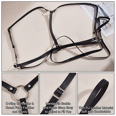 Adjustable Retro Imitation Leather Y-Shaped Heavy Duty Suspenders AJEW-WH0314-94-1