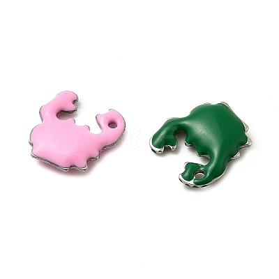 304 Stainless Steel Enamel Charms STAS-Q363-14E-P-1