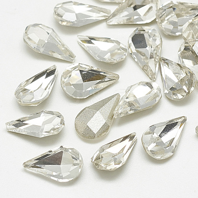 Pointed Back Glass Rhinestone Cabochons RGLA-T082-5x8mm-01-1
