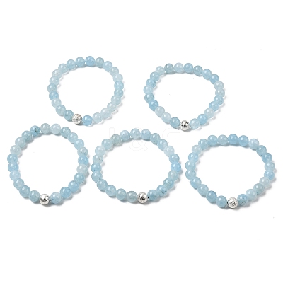 Natural Quartz(Dyed) Stretch Bracelets BJEW-JB01699-05-1