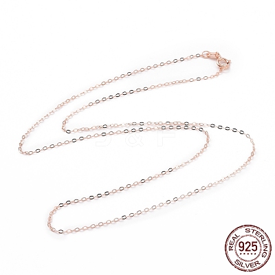925 Sterling Silver Cable Chains Necklace for Women STER-I021-05RG-1