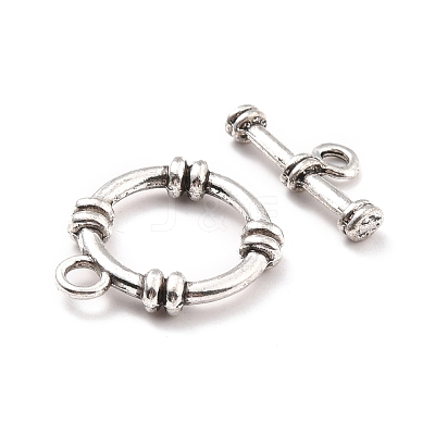 Tibetan Style Alloy Toggle Clasps PALLOY-P267-14AS-1
