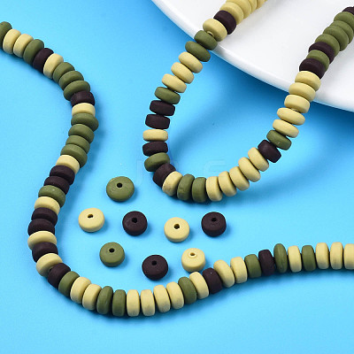 Handmade Polymer Clay Beads Strands CLAY-N008-008W-1